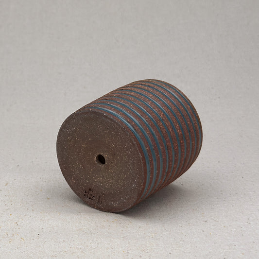 Extra Small Blue Stripe Cylinder Planter