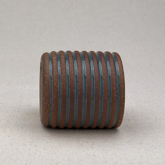 Extra Small Blue Stripe Cylinder Planter