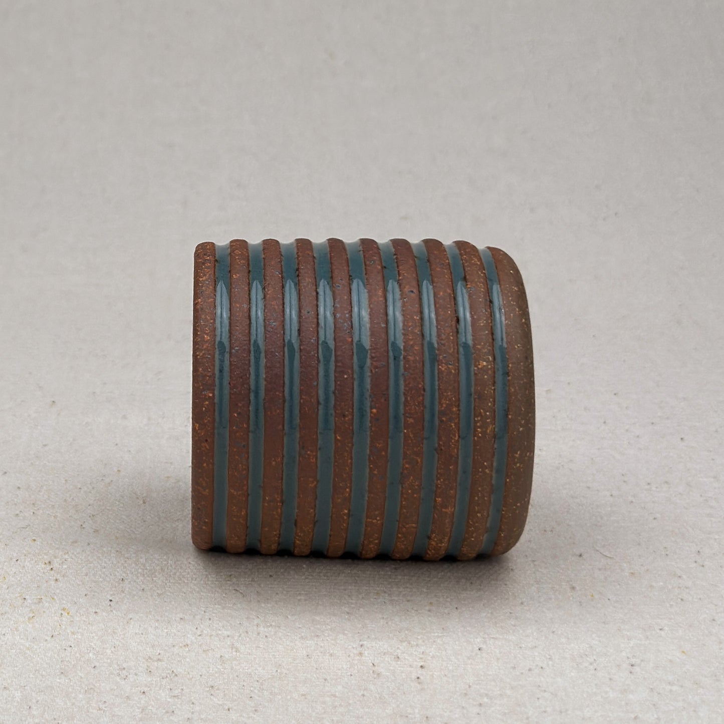 Extra Small Blue Stripe Cylinder Planter