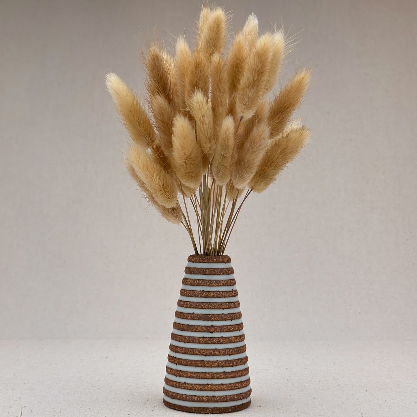 Extra Small White Stripe Cone Vase