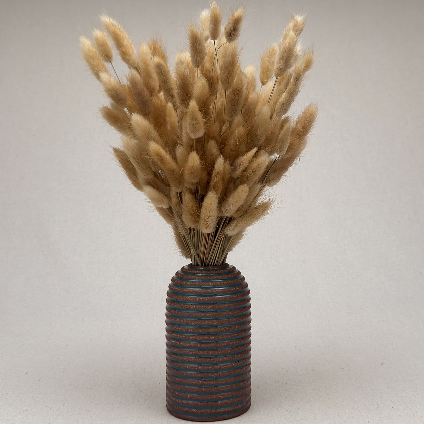 Medium Blue Stripe Round Top Vase