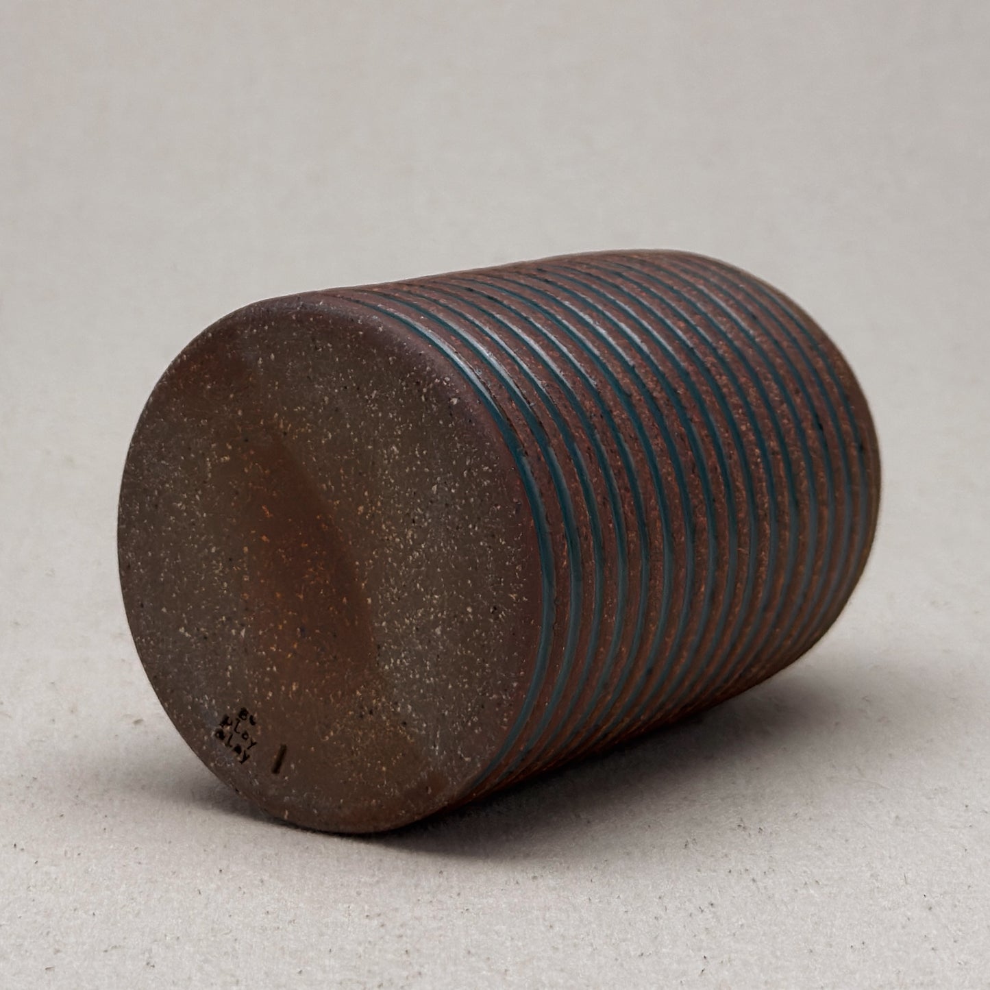 Medium Blue Stripe Round Top Vase