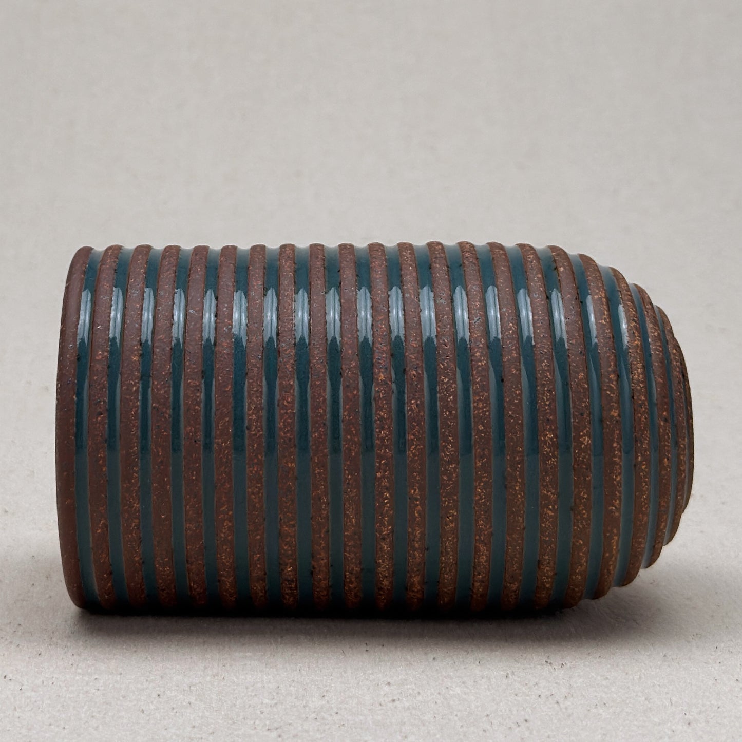 Medium Blue Stripe Round Top Vase