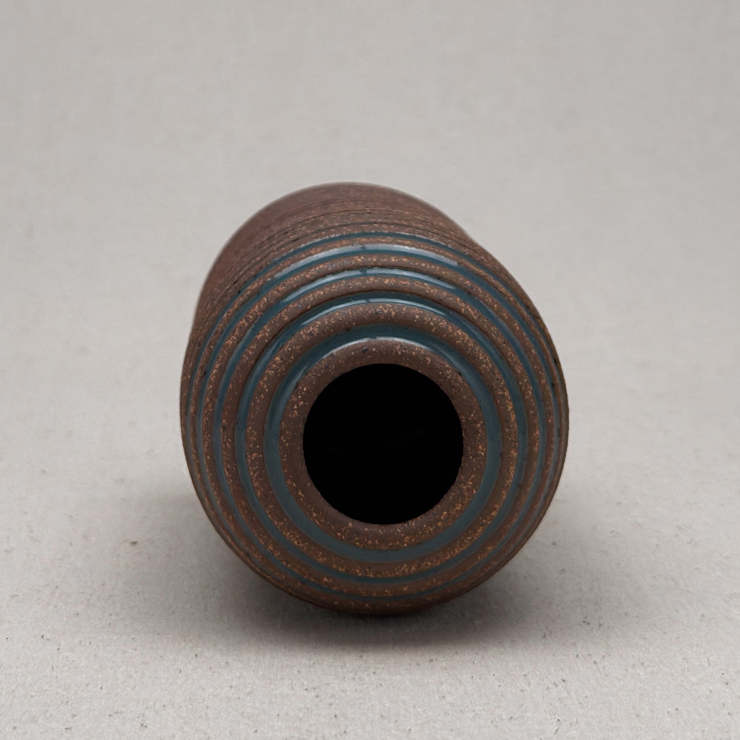 Medium Blue Stripe Round Top Vase