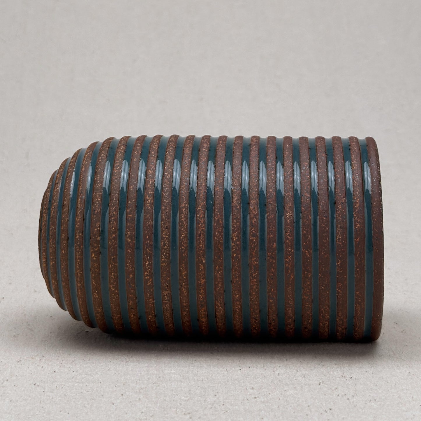 Medium Blue Stripe Round Top Vase