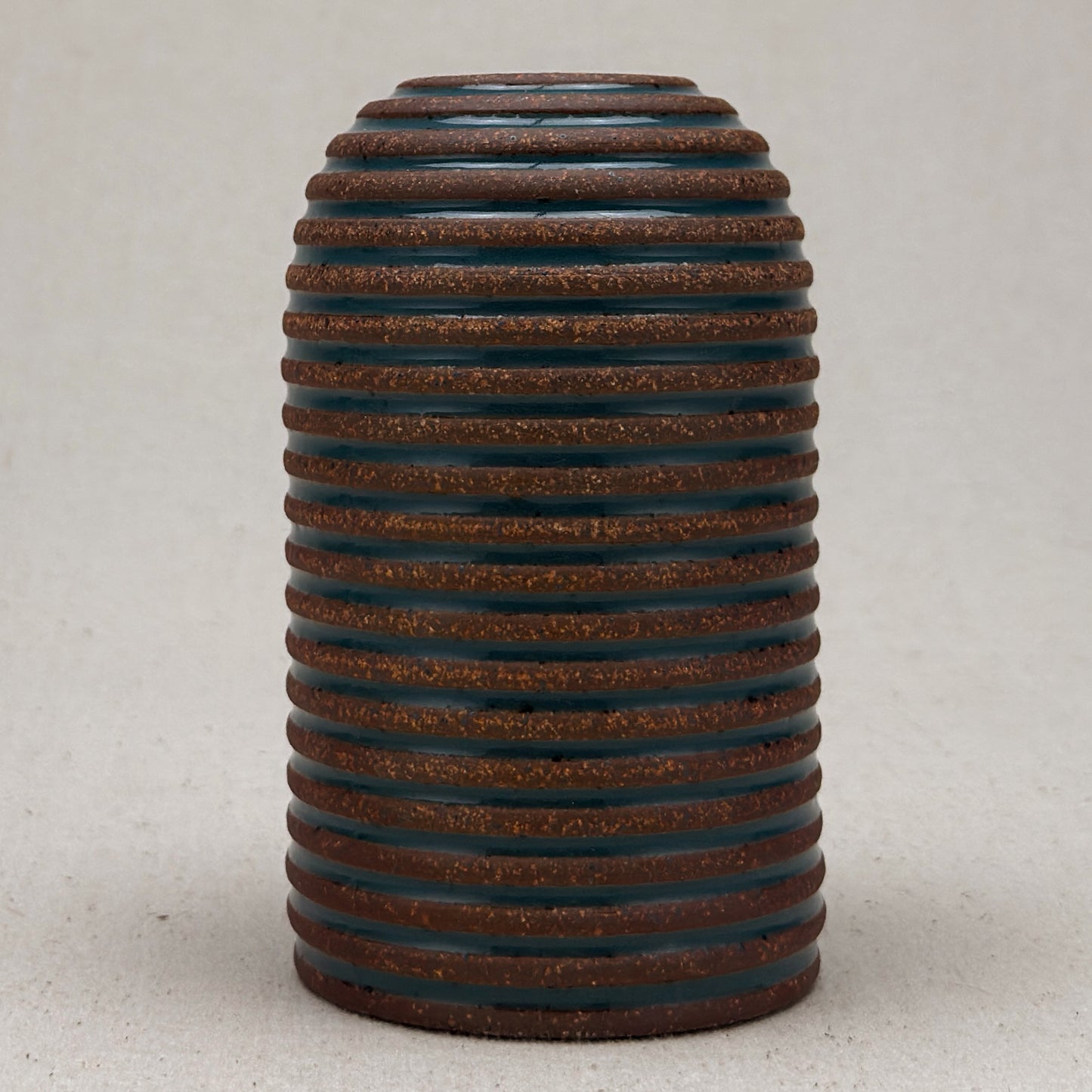 Medium Blue Stripe Round Top Vase