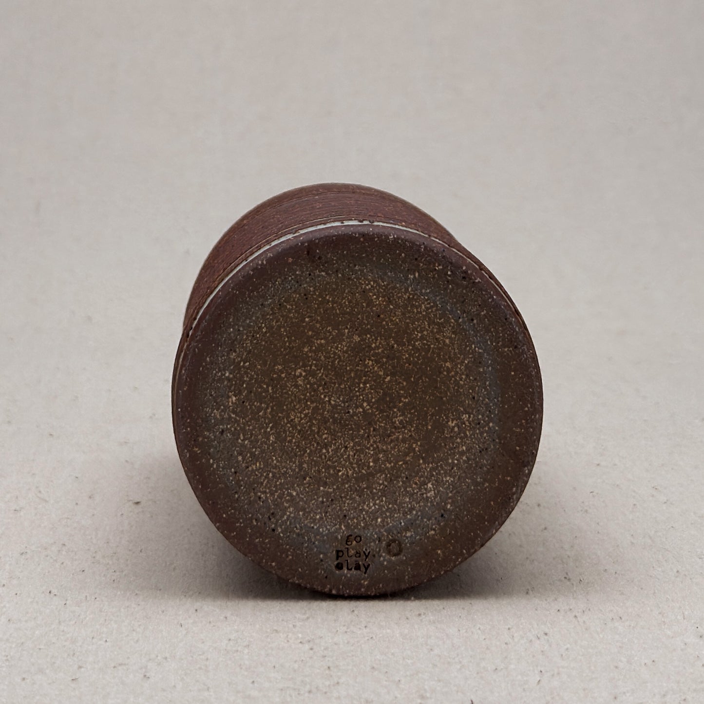 Medium White Stripe Round Top Vase