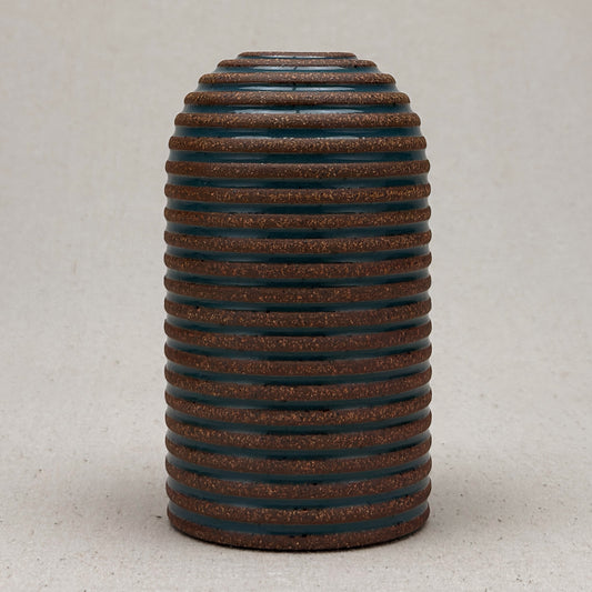 Medium Blue Stripe Round Top Vase