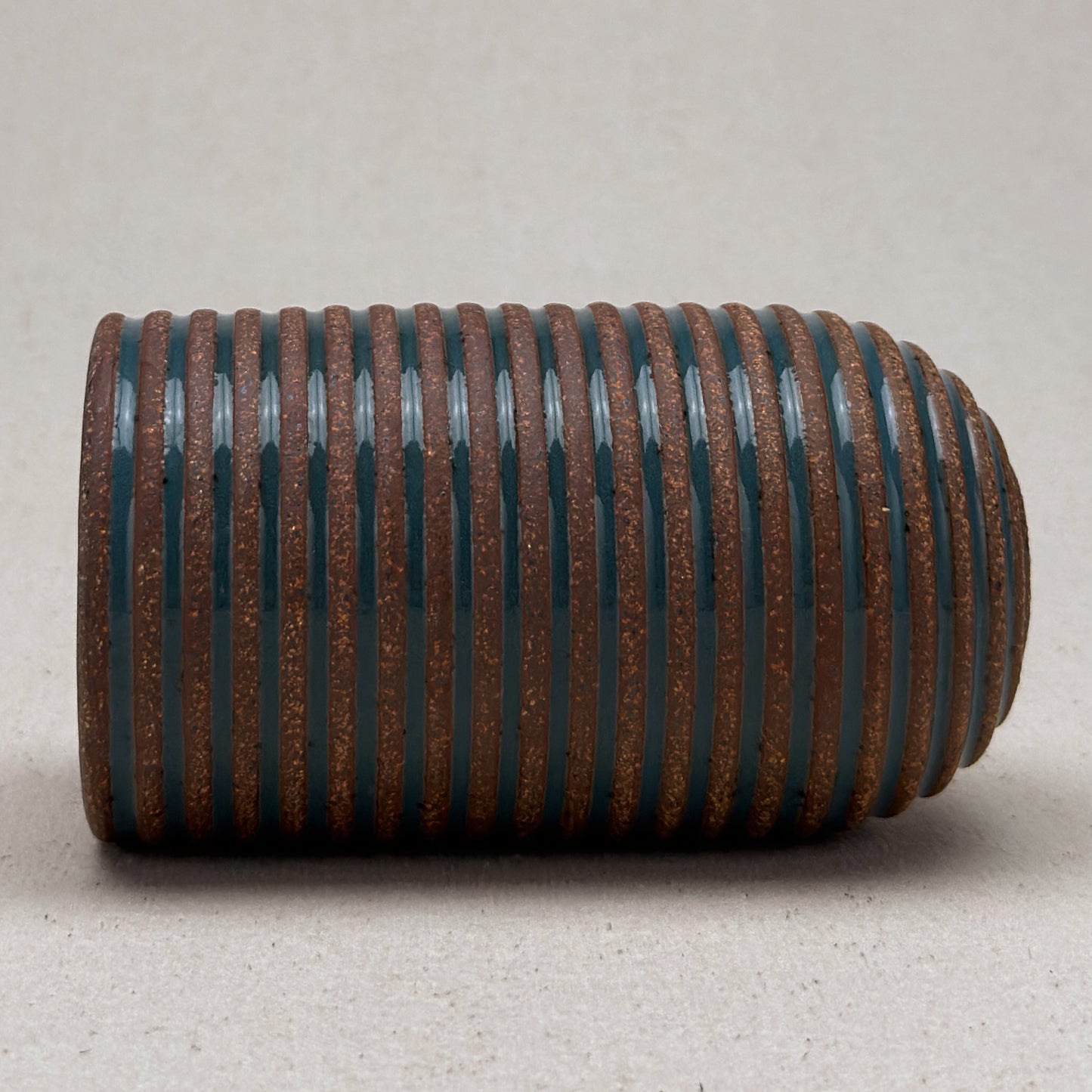 Medium Blue Stripe Round Top Vase