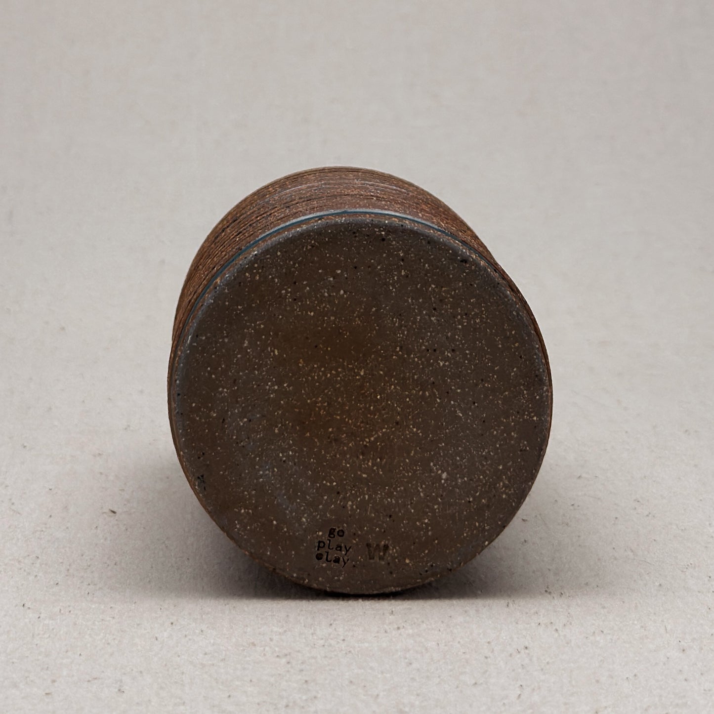 Medium Blue Stripe Round Top Vase