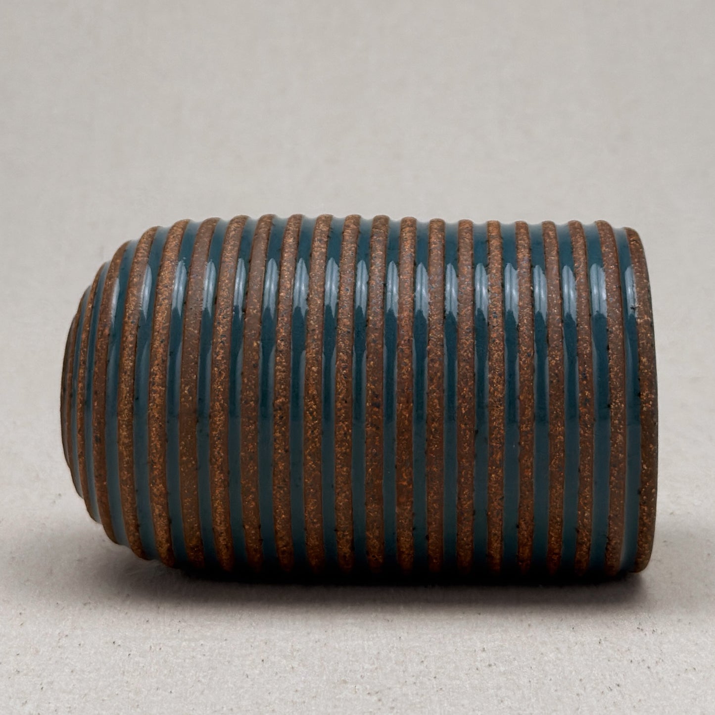 Medium Blue Stripe Round Top Vase