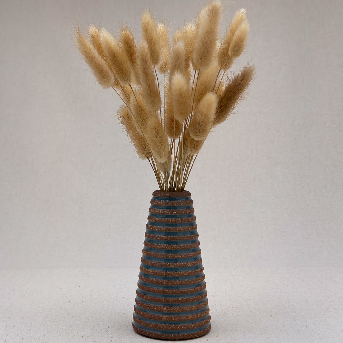 Small Blue Stripe Cone Vase