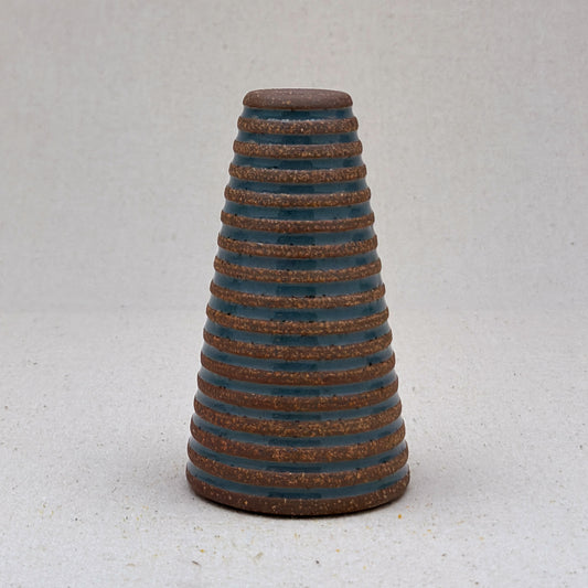 Small Blue Stripe Cone Vase
