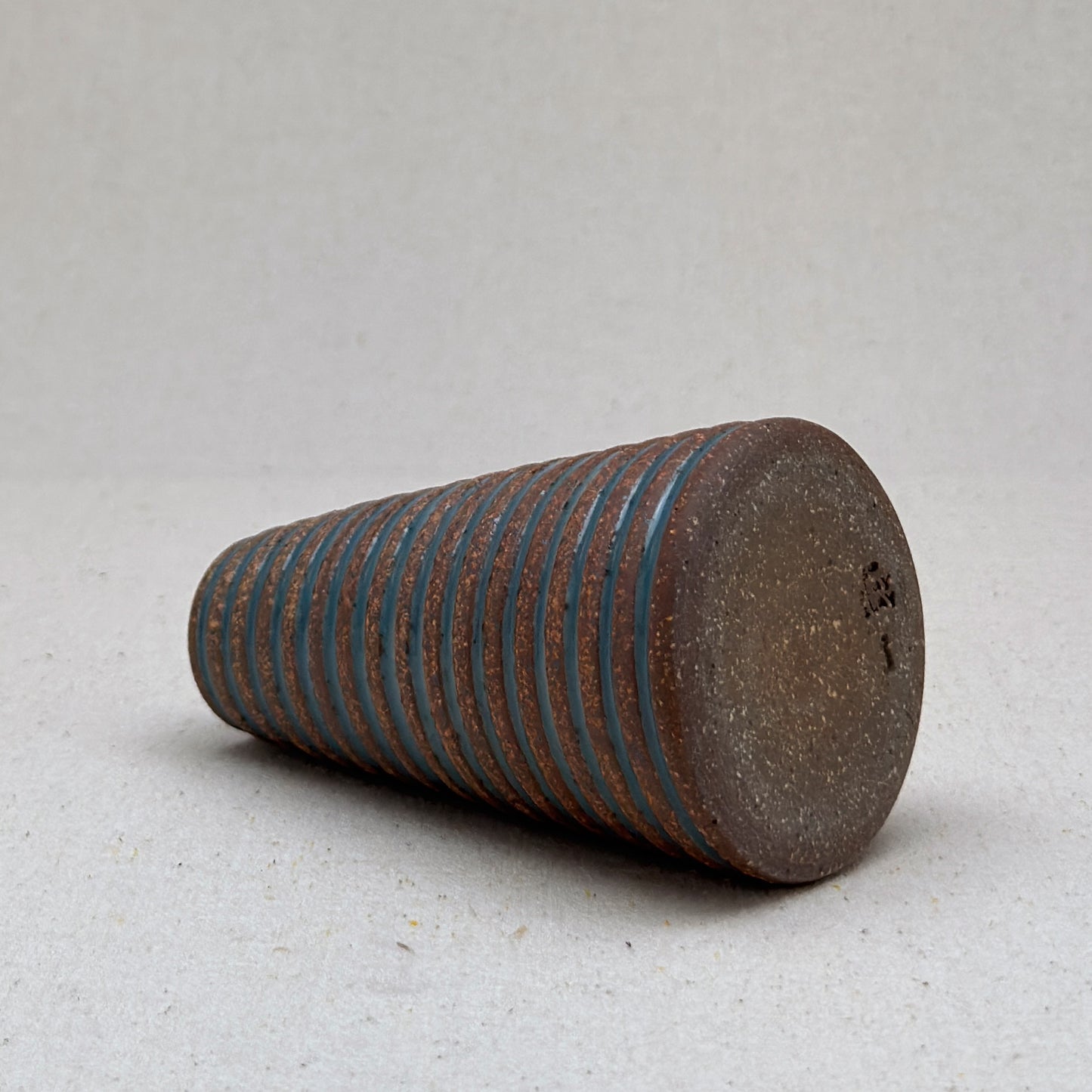Small Blue Stripe Cone Vase