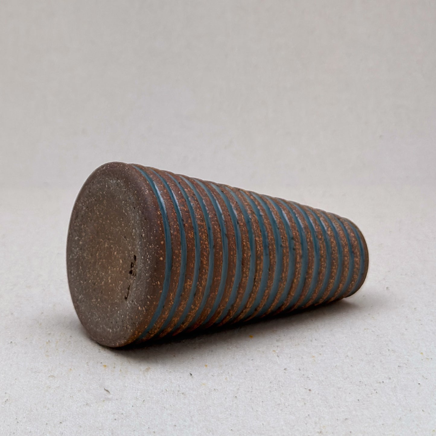 Small Blue Stripe Cone Vase