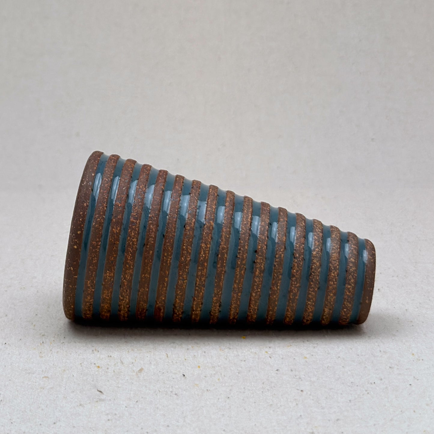 Small Blue Stripe Cone Vase