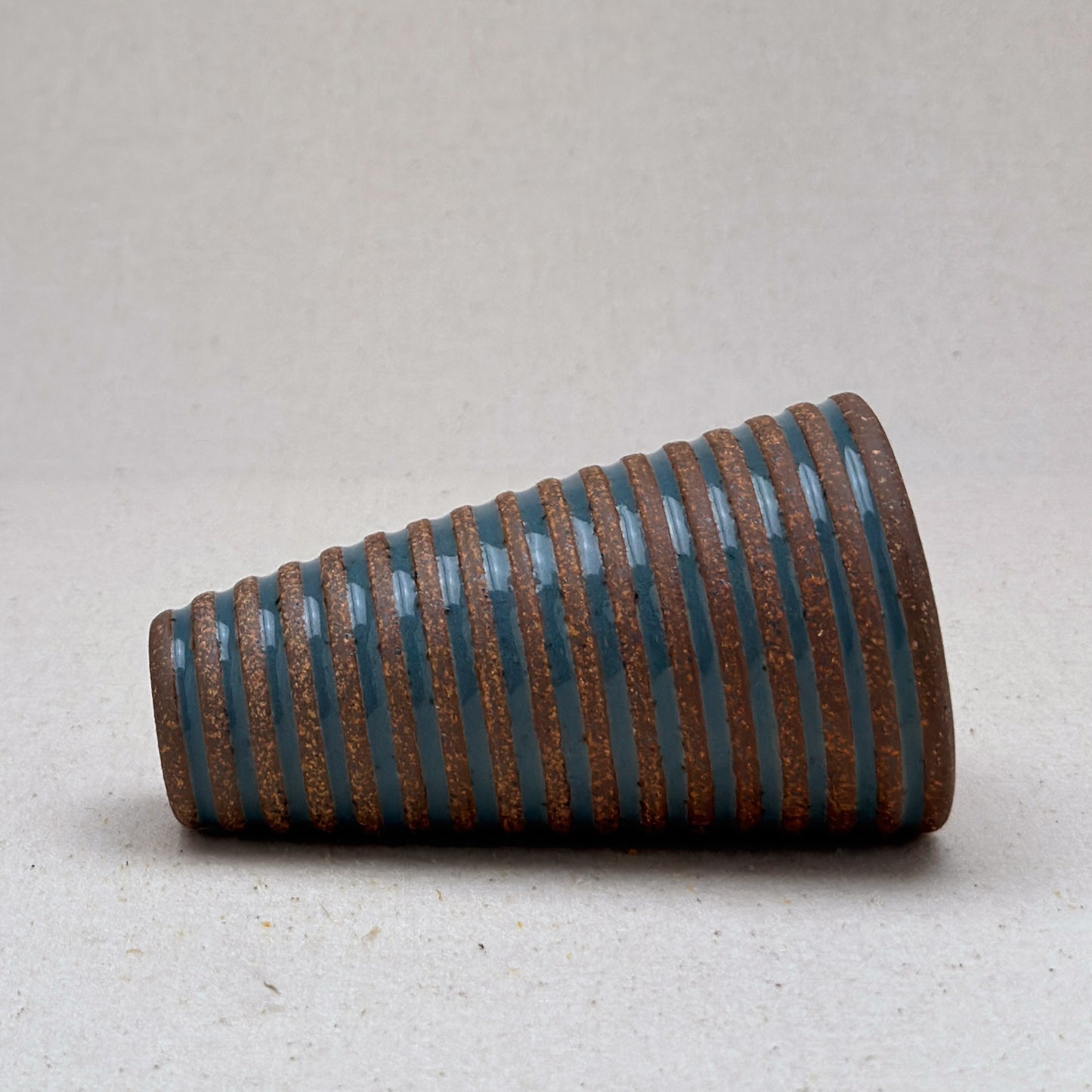 Small Blue Stripe Cone Vase