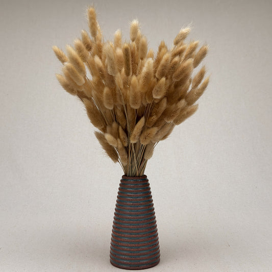 Medium Blue Stripe Conical Vase