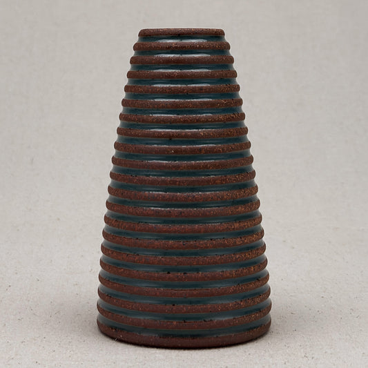 Medium Blue Stripe Conical Vase