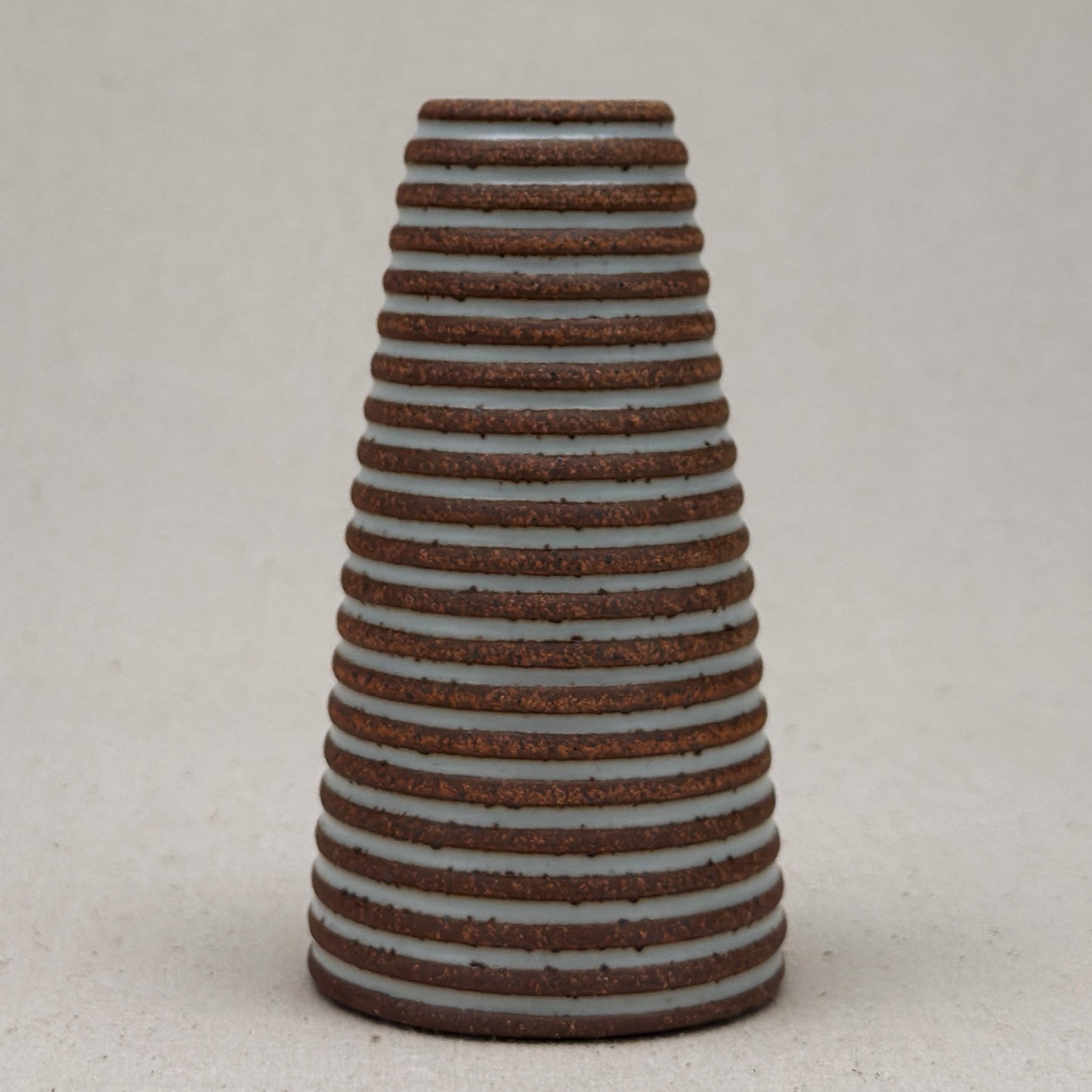 Medium White Stripe Conical Vase