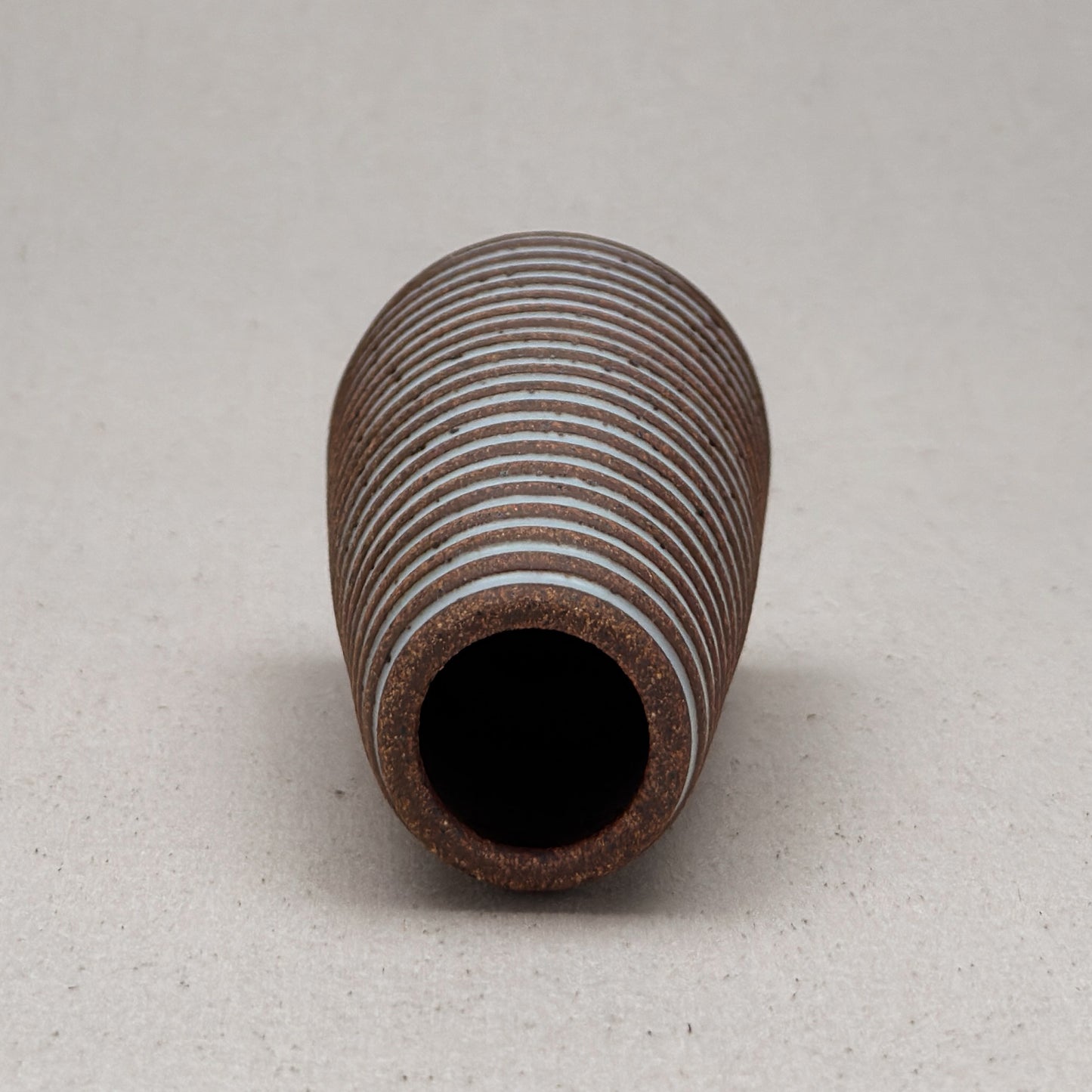 Medium White Stripe Conical Vase