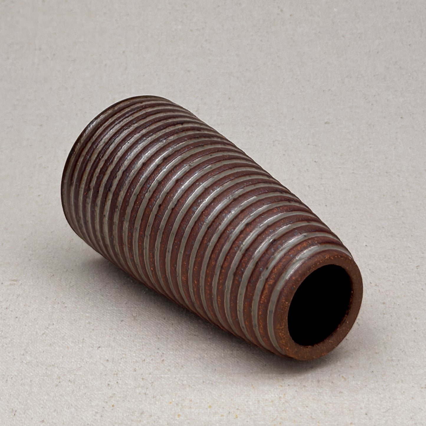 Medium Shino Stripe Conical Vase