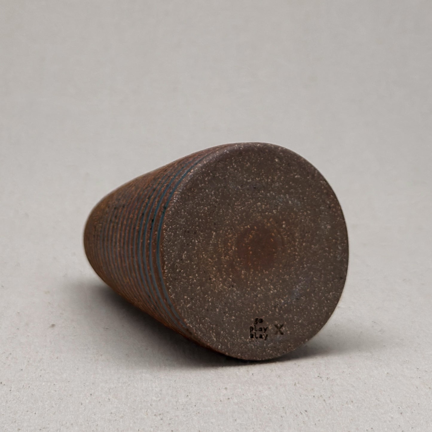 Medium Blue Stripe Conical Vase