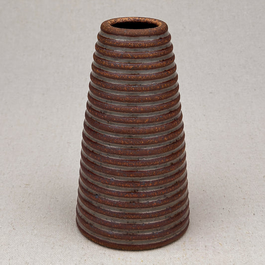 Medium Shino Stripe Conical Vase