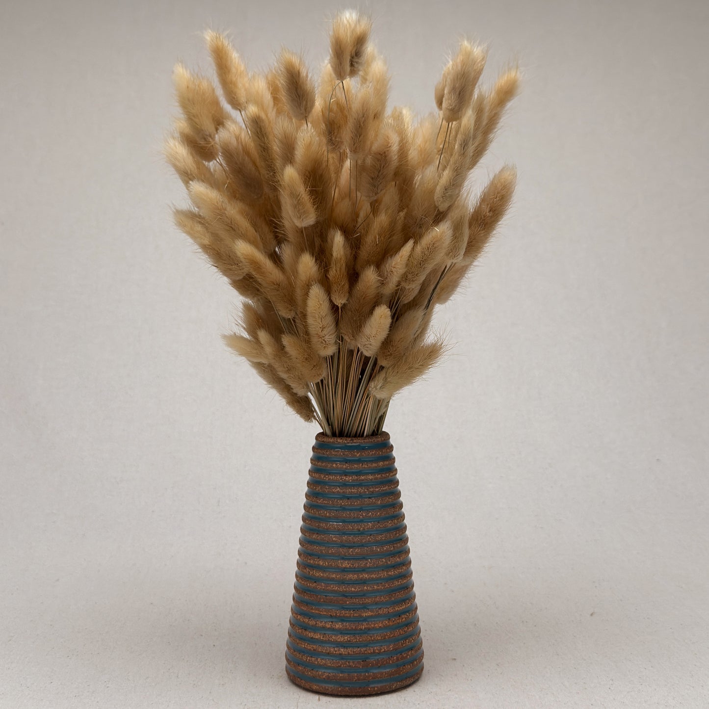 Medium Blue Stripe Conical Vase