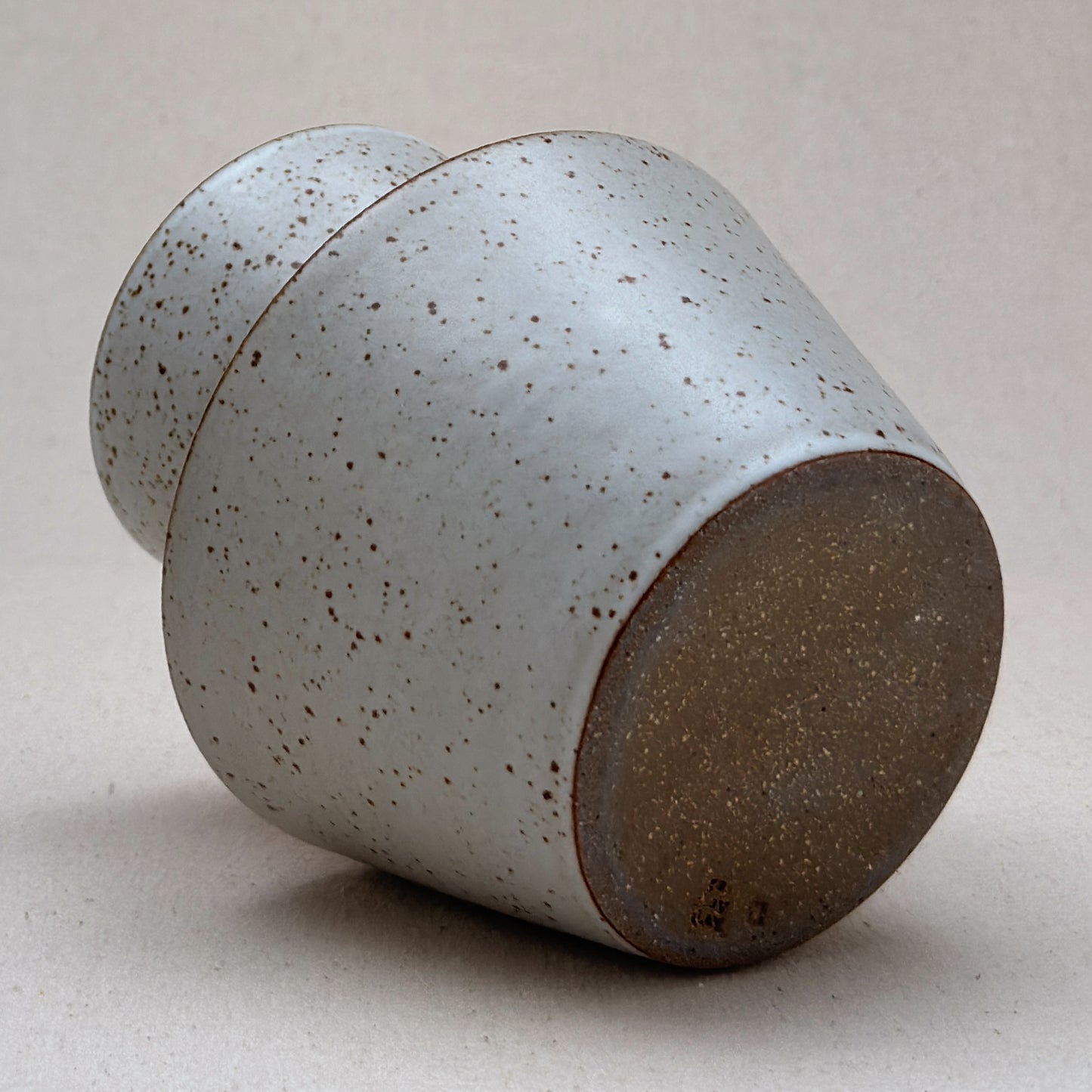 Medium Speckled White Angular Vase