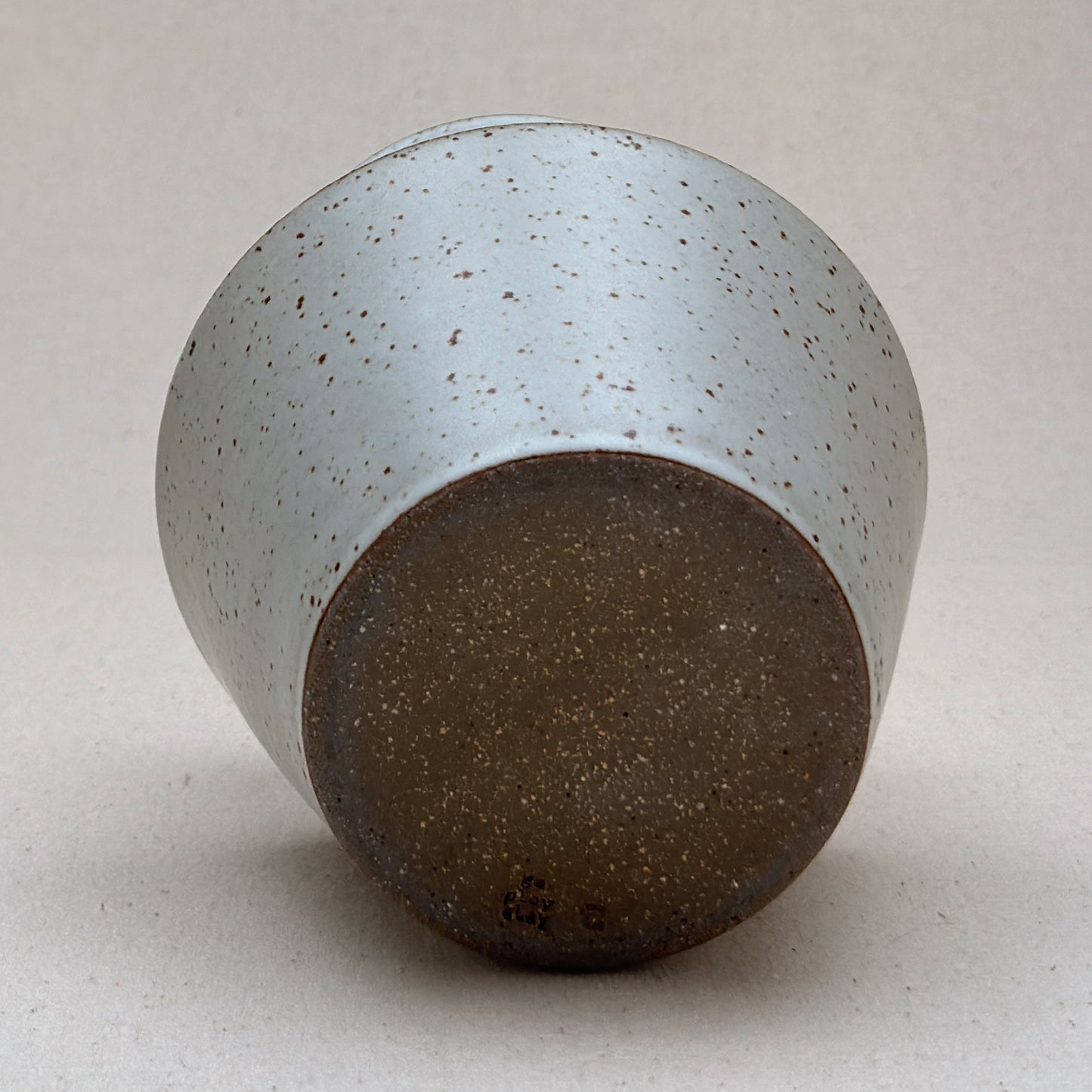 Medium Speckled White Angular Vase