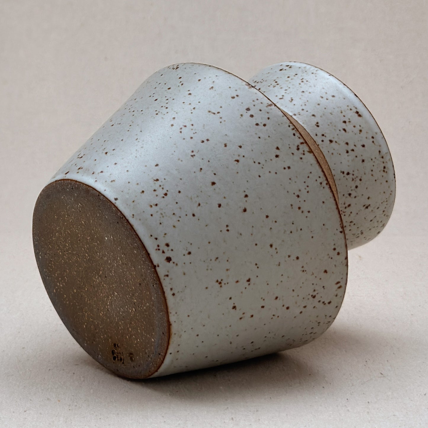 Medium Speckled White Angular Vase