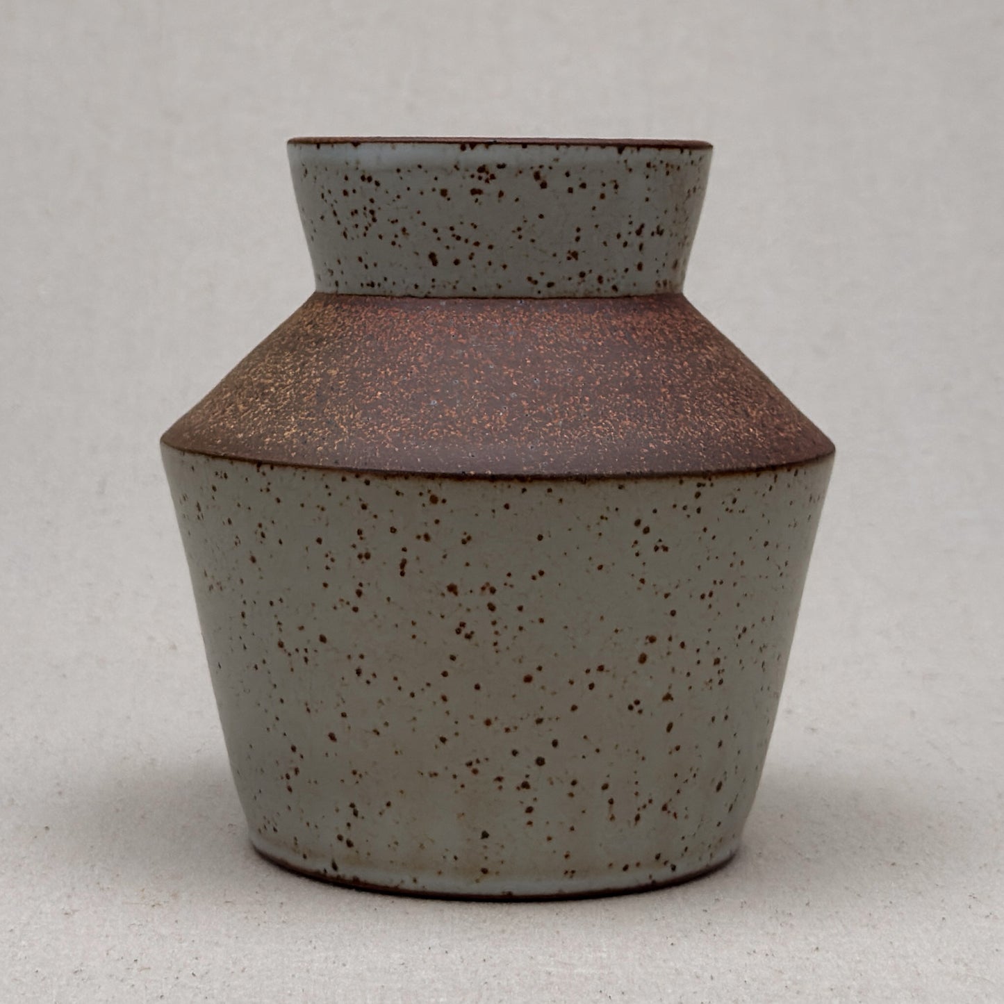 Medium Speckled White Angular Vase