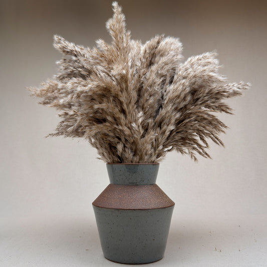 Medium Speckled Blue Angular Vase