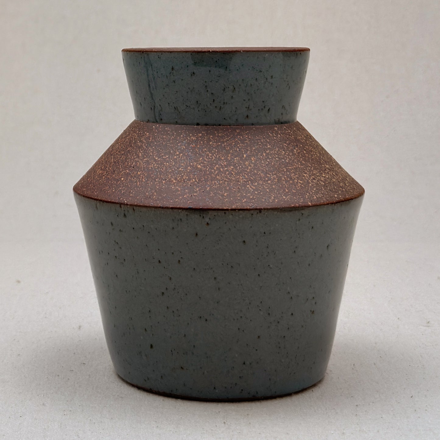 Medium Speckled Blue Angular Vase