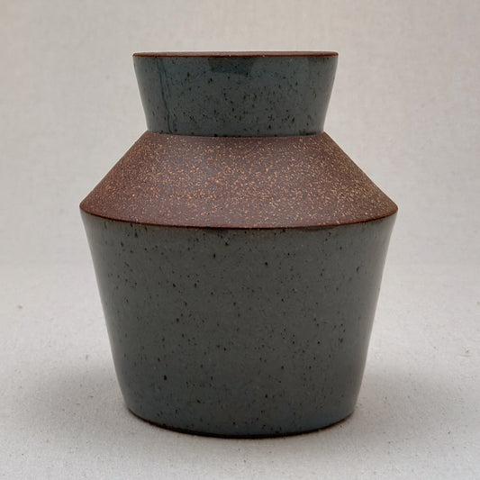 Medium Speckled Blue Angular Vase