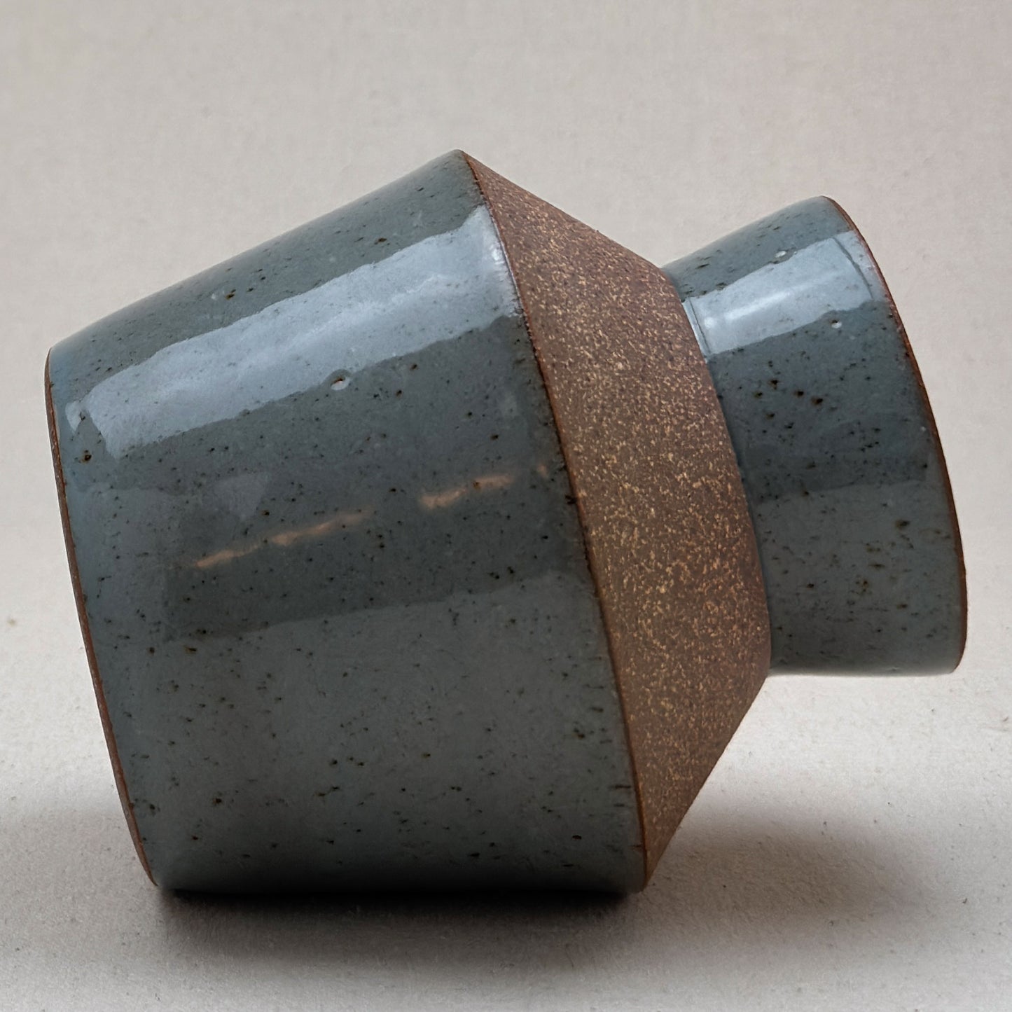 Medium Speckled Blue Angular Vase