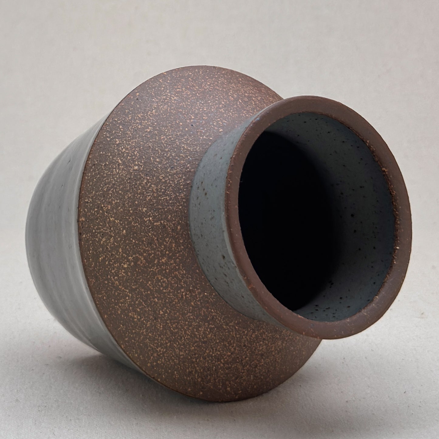 Medium Speckled Blue Angular Vase