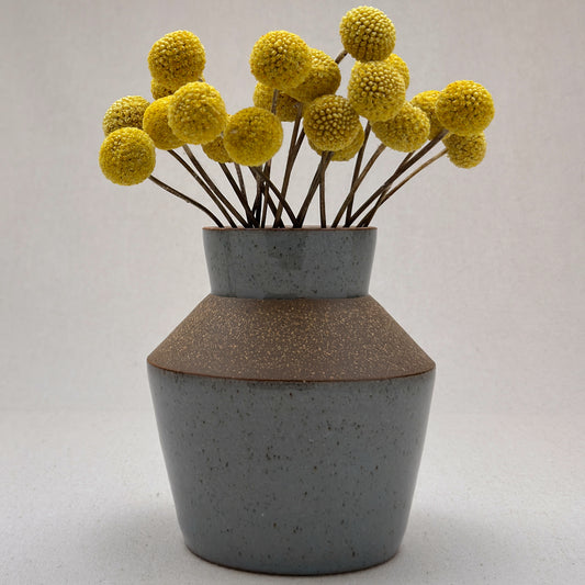 Medium Speckled Blue Angular Vase