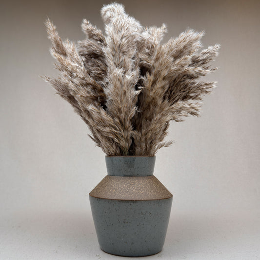 Medium Speckled Blue Angular Vase