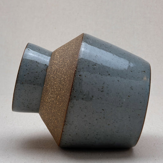 Medium Speckled Blue Angular Vase