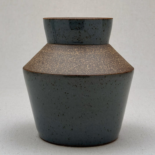 Medium Speckled Blue Angular Vase