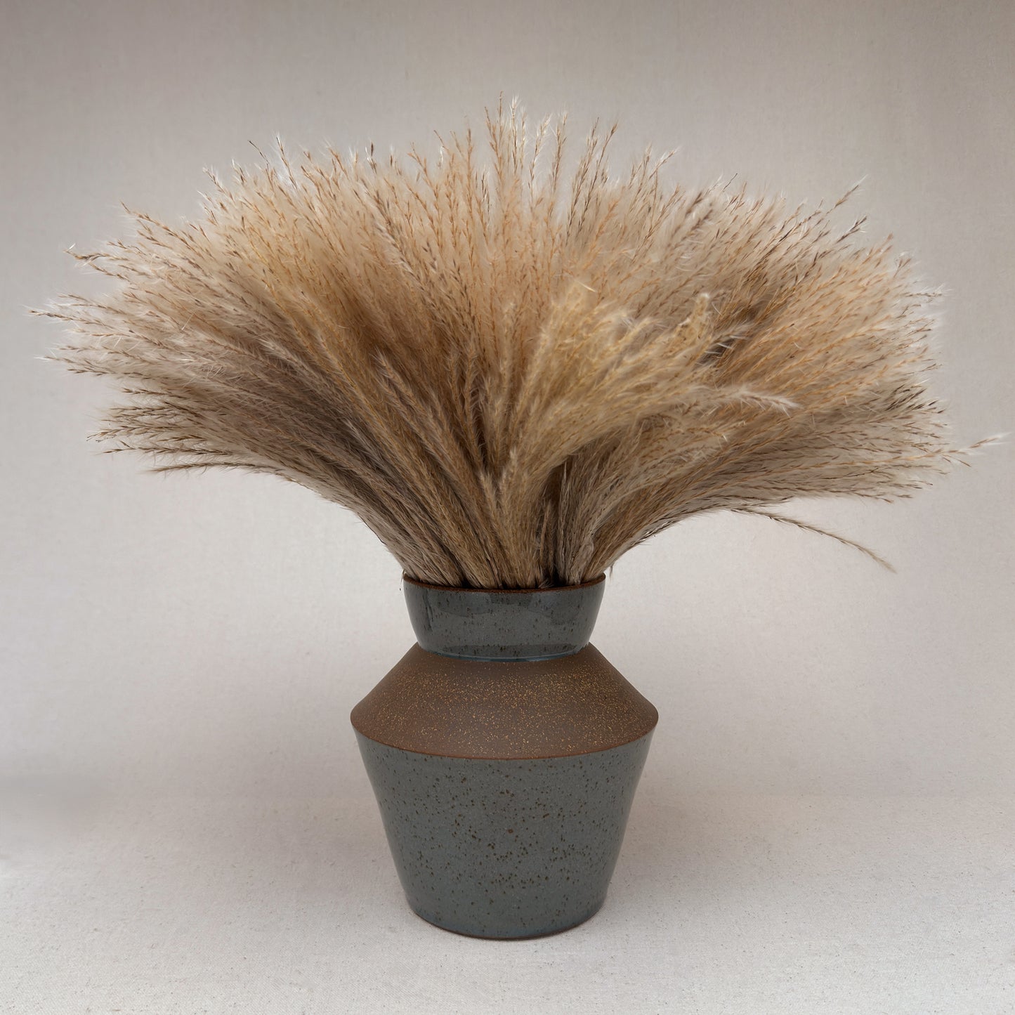 Large Speckled Blue Angular Vase