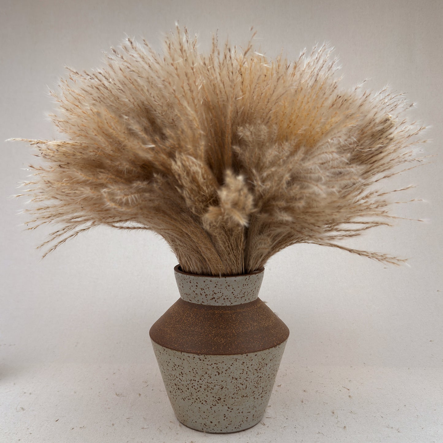 Large Speckled White Angular Vase