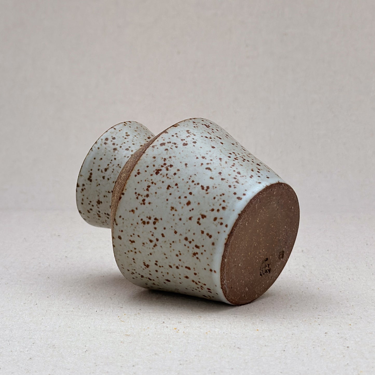 Small Speckled White Angular Vase