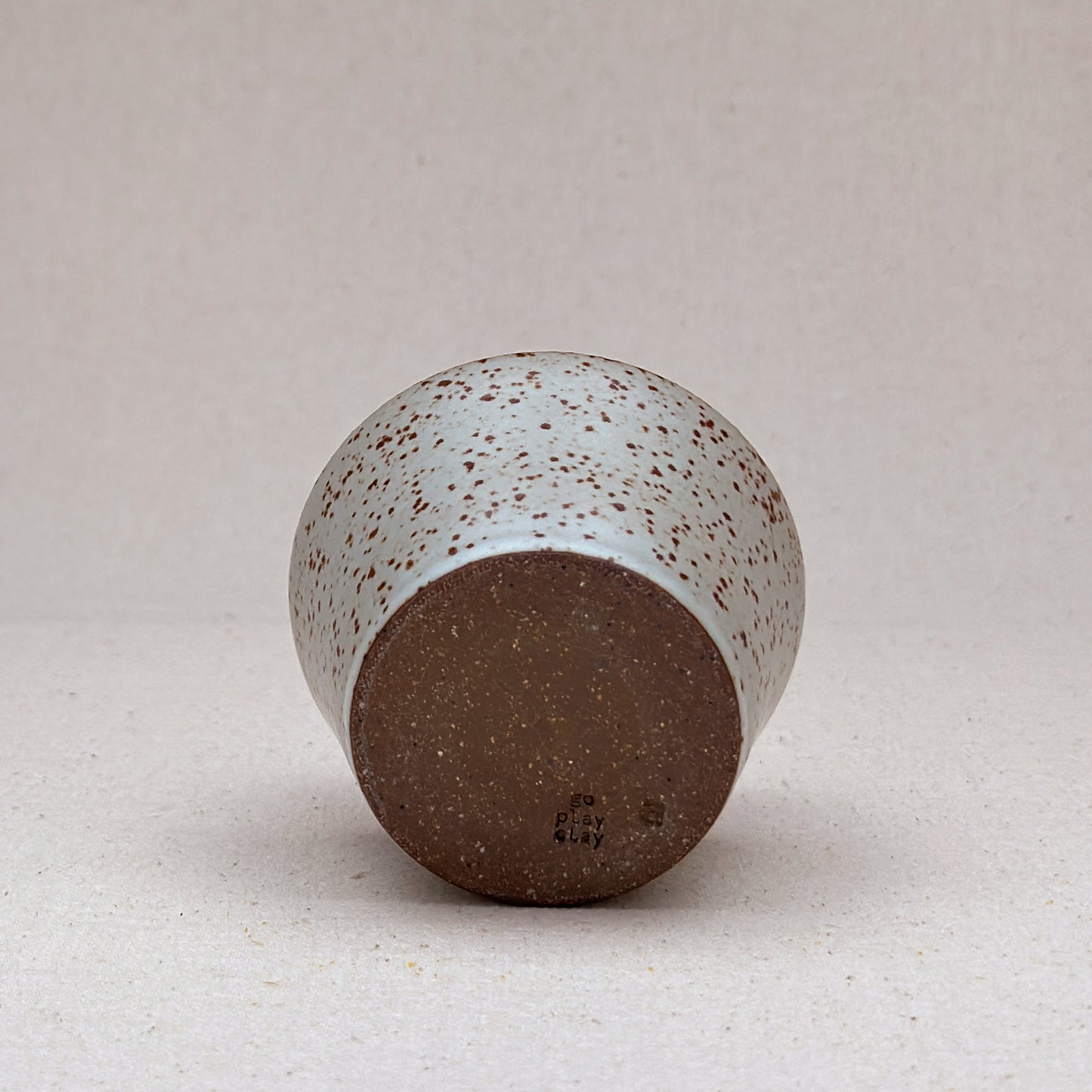 Small Speckled White Angular Vase