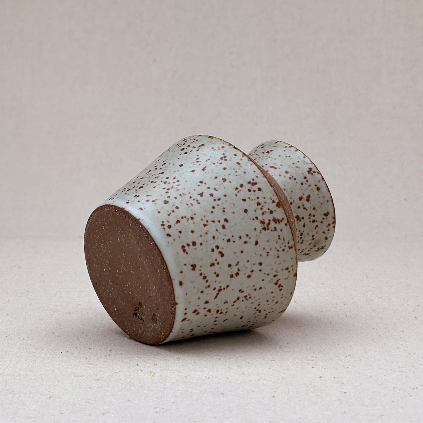 Small Speckled White Angular Vase