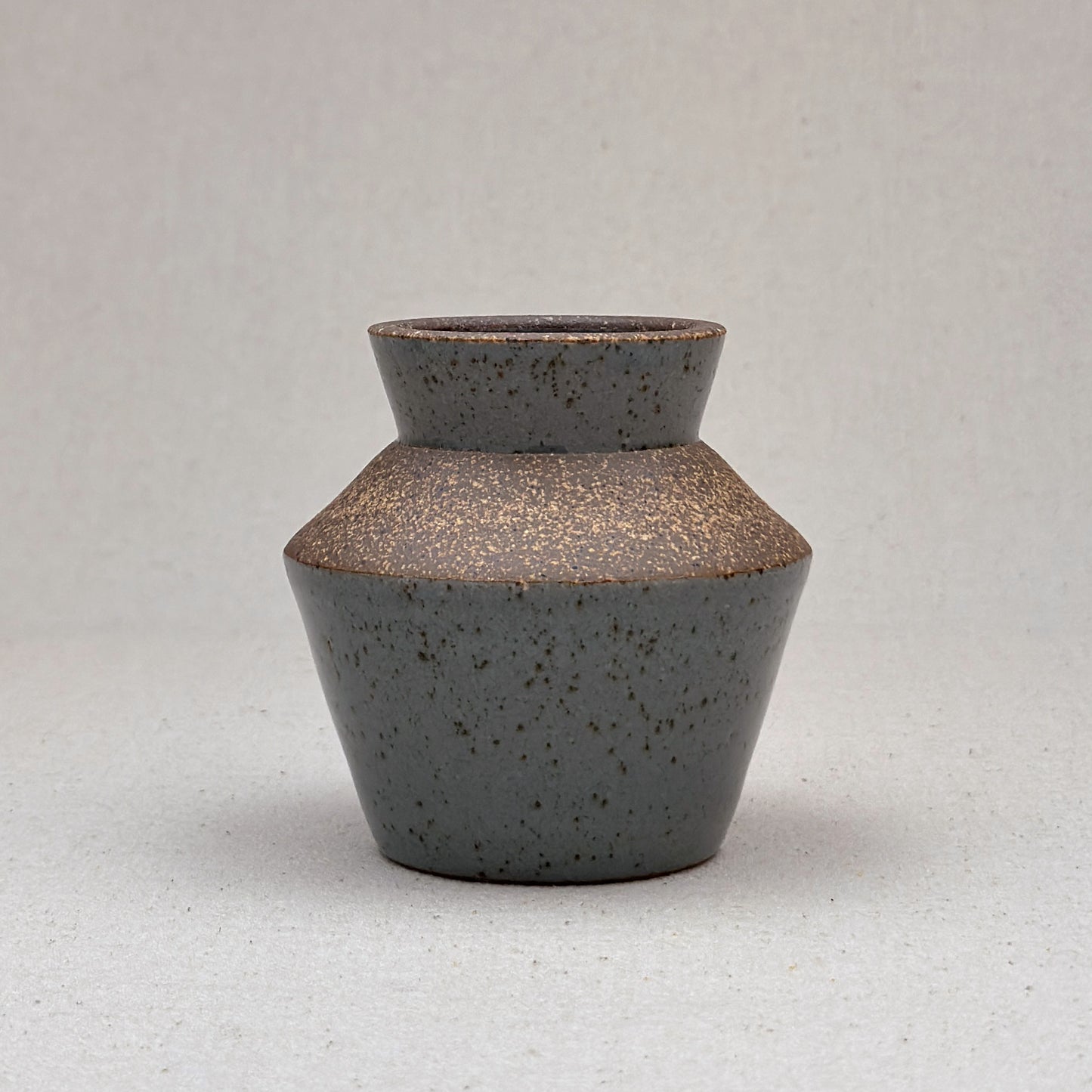 Small Speckled Blue Angular Vase