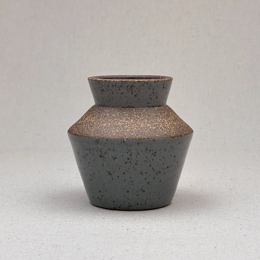 Small Speckled Blue Angular Vase