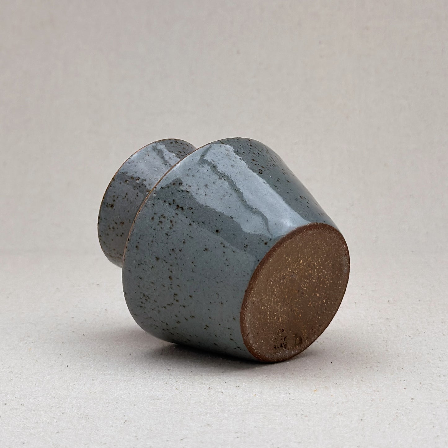 Small Speckled Blue Angular Vase